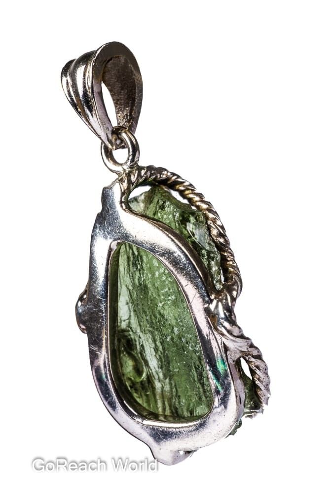 Raw on sale moldavite pendants