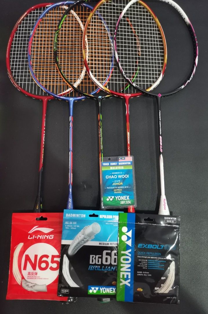 Badminton racket Yonex lining Victor, Sports Equipment, Sports & Games