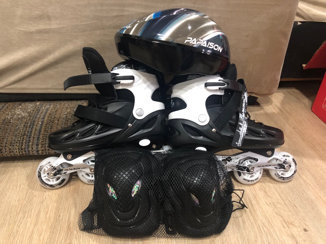 black inline skates, Sports Equipment, Sports & Games, Skates