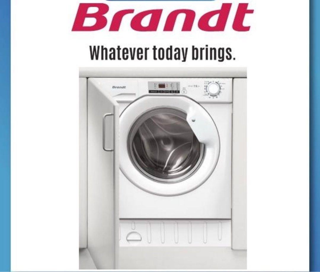 Brandt BWW7549U Front Loading 7kg/5kg Washer Dryer White, TV & Home