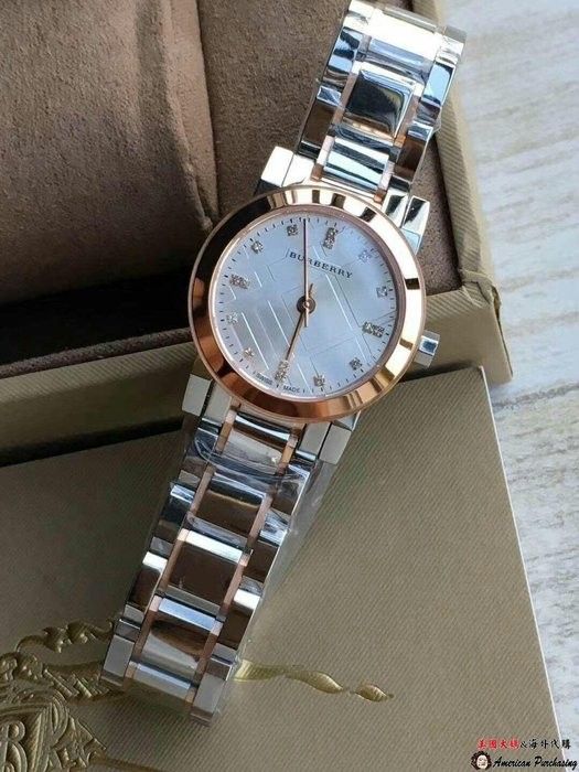 Burberry check stamped 2024 bracelet watch 34mm