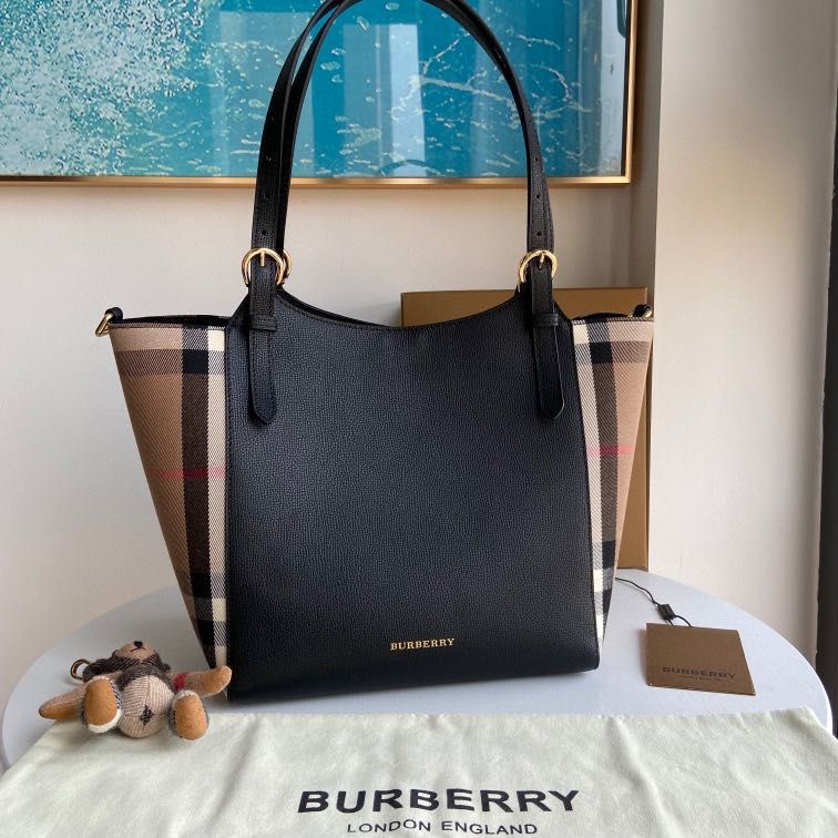 Burberry on sale clearance stock checkered tote bag handbag shoulderbag,  Luxury, Bags & Wallets on Carousell