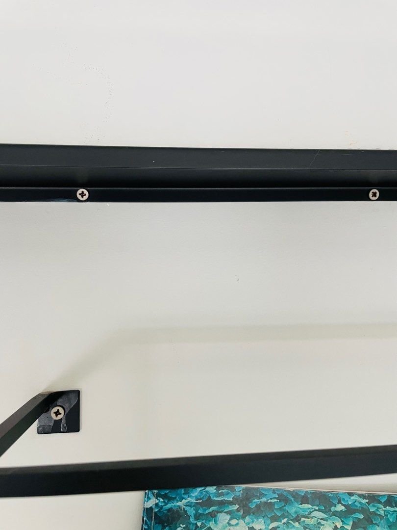 CB2 Crate & Barrel Floating Matt Black Shelves, Furniture & Home Living