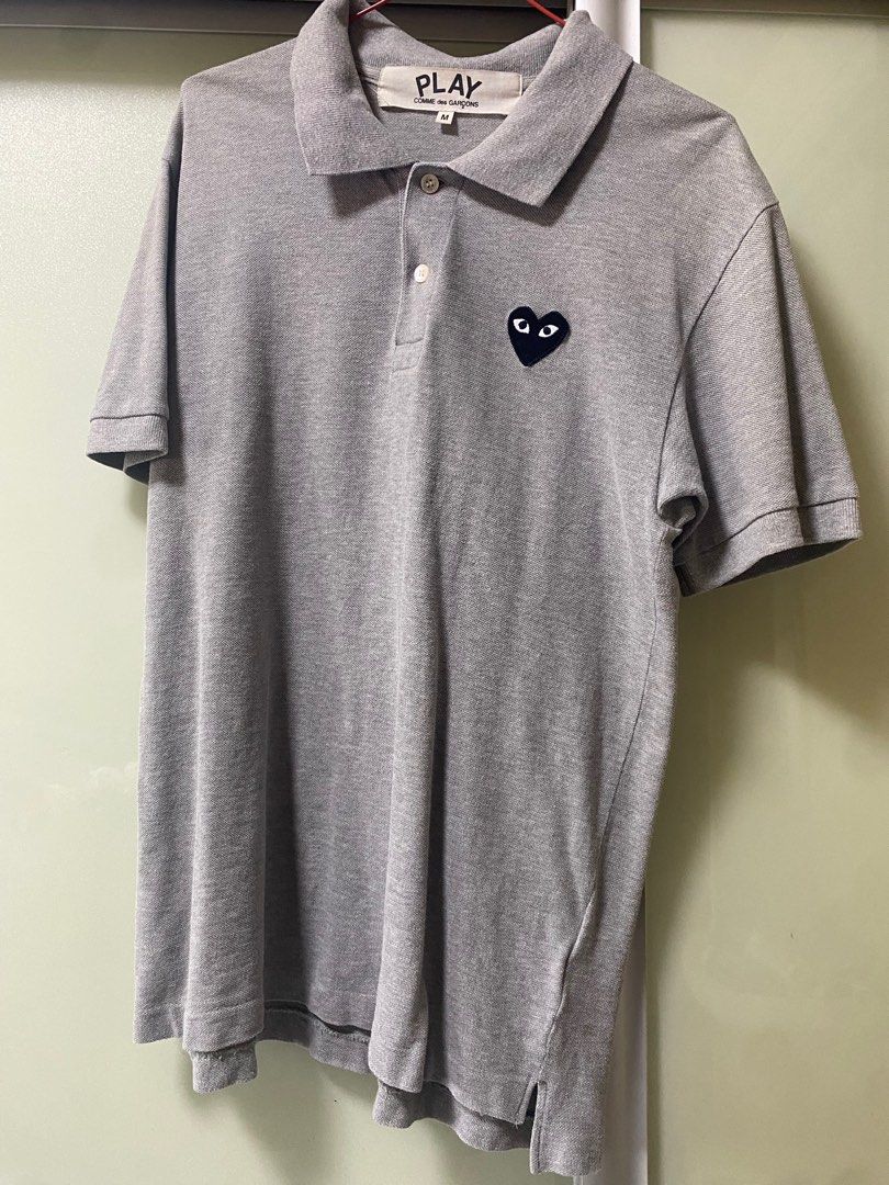 cdg grey polo