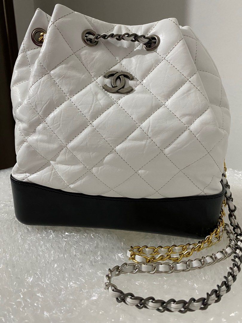 Gabrielle patent leather backpack Chanel White in Patent leather  26869693