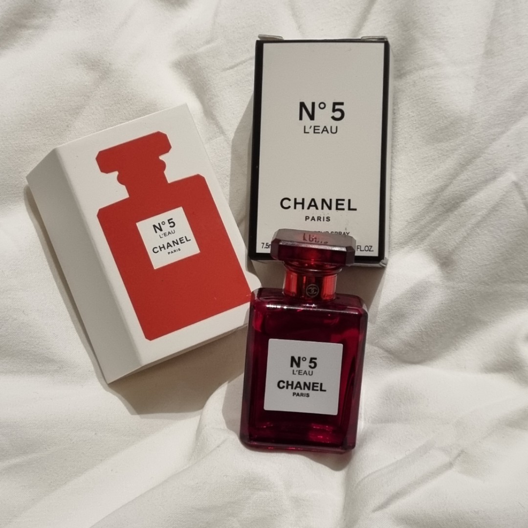chanel no.5 red limited edition mini 7.5ml perfume, Beauty & Personal Care,  Fragrance & Deodorants on Carousell