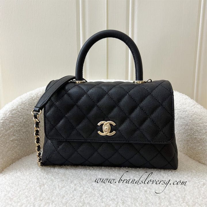 ✖️SOLD✖️ Chanel Small Coco Handle in Black Caviar LGHW, Luxury, Bags &  Wallets on Carousell
