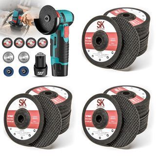 Cheapest 300pcs 300 pcs 4 Inch 10 cm | 8 Inch 20 cm Metal Cutting Fiber Disc | Blue Metal Toolbox @ 39 435mmx160mmx230mm | **Ready Stock In Singapore** Polishing Sanding Grinding Brush Sand For Abrasive Angle Grinder Power Rotary Tool