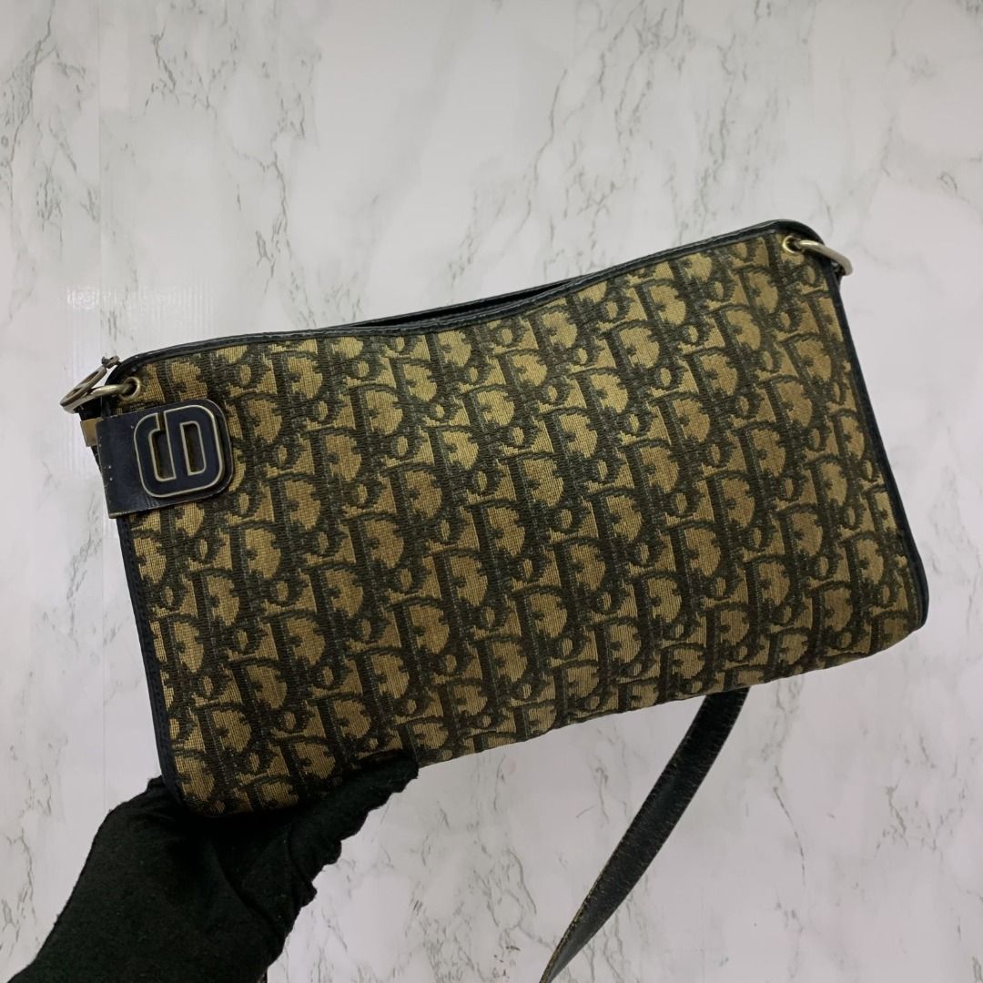 DIOR TROTTER MINI BOSTON VINTAGE BAG, Luxury, Bags & Wallets on Carousell