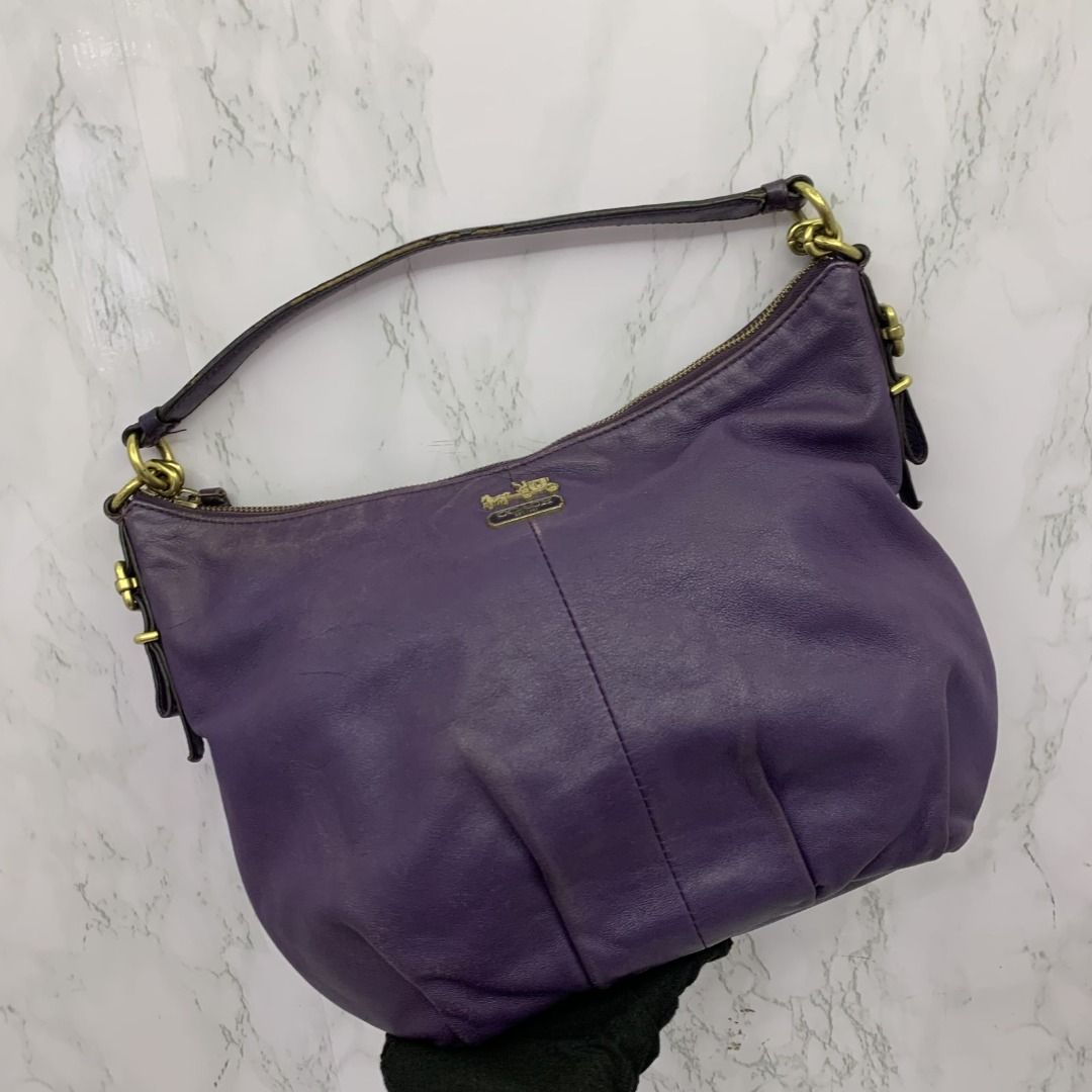 Purple coach hobo bag hotsell