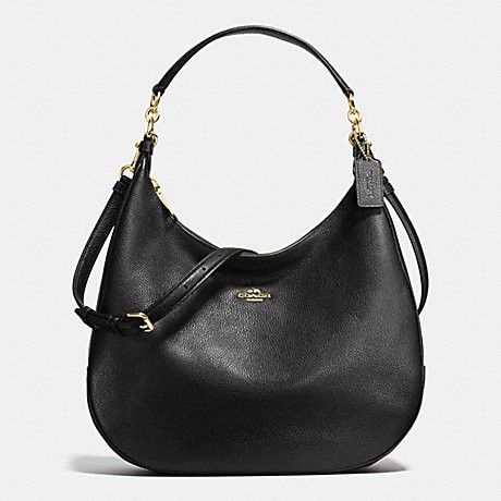 Coach Harley Hobo In Pebble Leather F38259 Black Luxury Bags