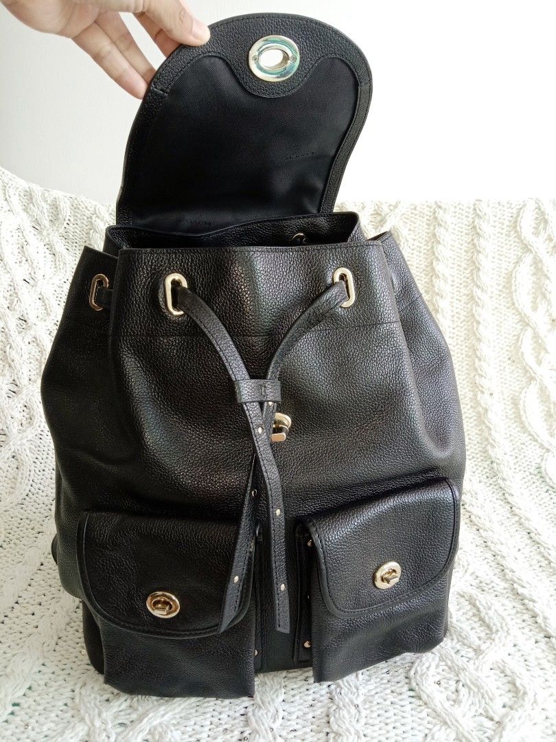 Coach black backpack women's hotsell