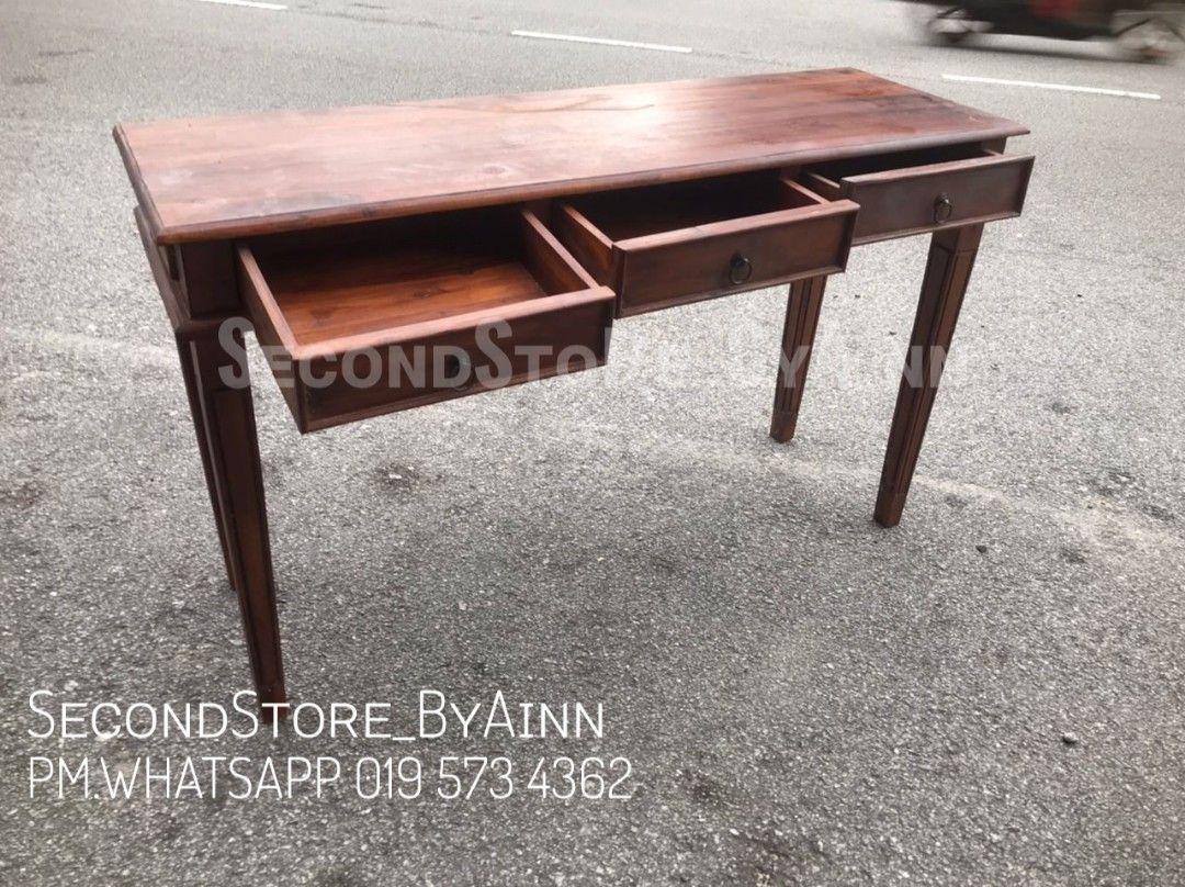 CONSOLE TABLE JATI TERPAKAI, Furniture & Home Living, Furniture, Tables