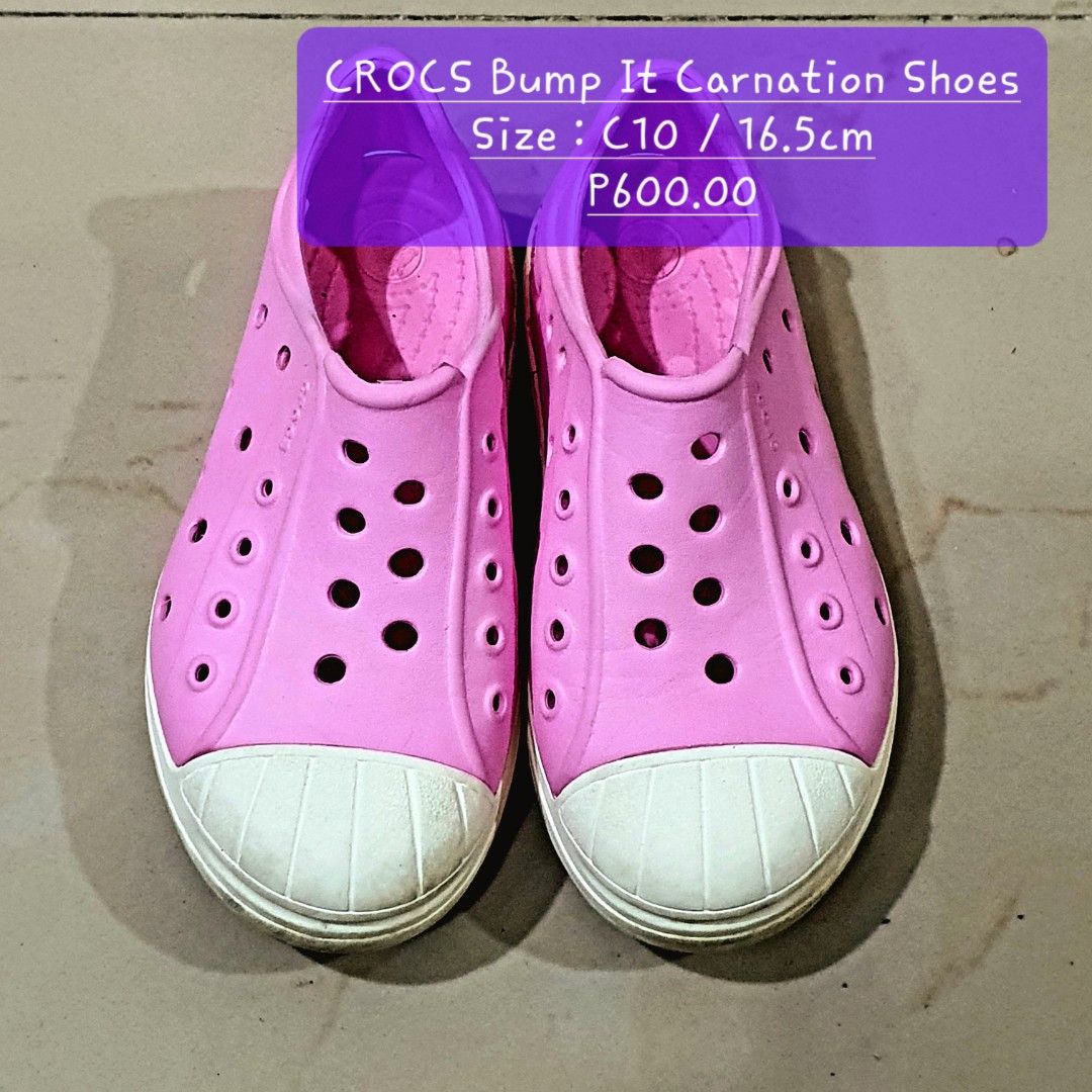 CROCS Bump It Carnation Shoes Size C10 16.5cm