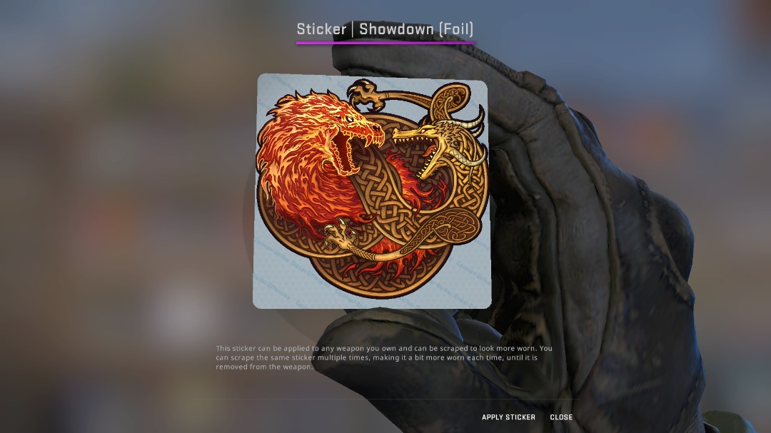 Csgo Showndown Foil Sticker, Video Gaming, Gaming Accessories, In-Game ...