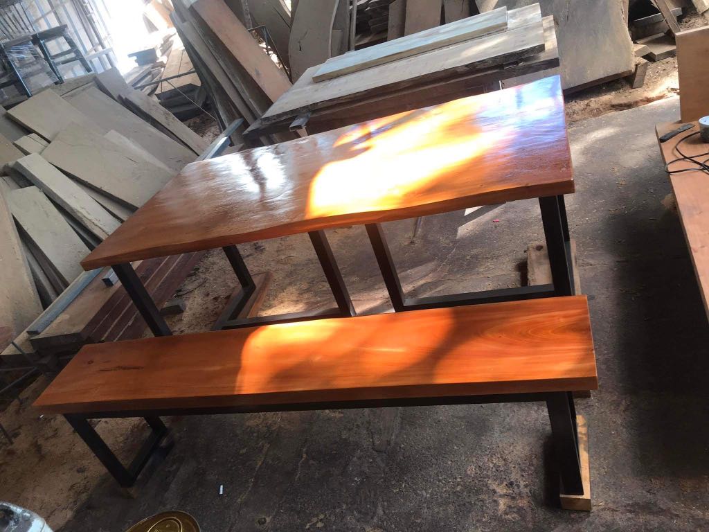 Dining Table with Bench, Furniture & Home Living, Furniture, Tables