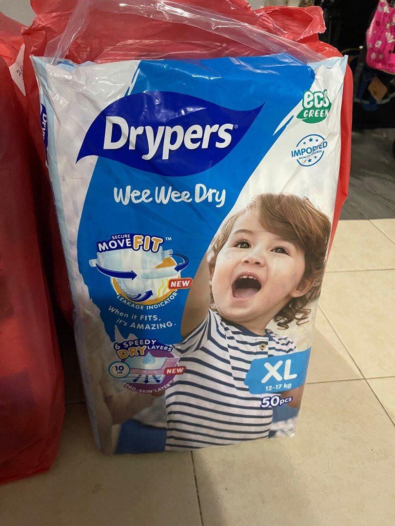 Drypers XL Tape, Babies & Kids, Bathing & Changing, Diapers & Baby