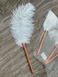 Feather Rose Gold Pens