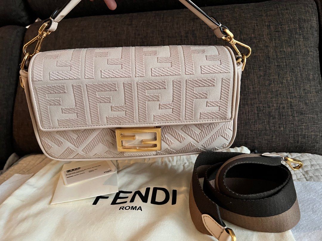 Baguette - Pink FF canvas bag