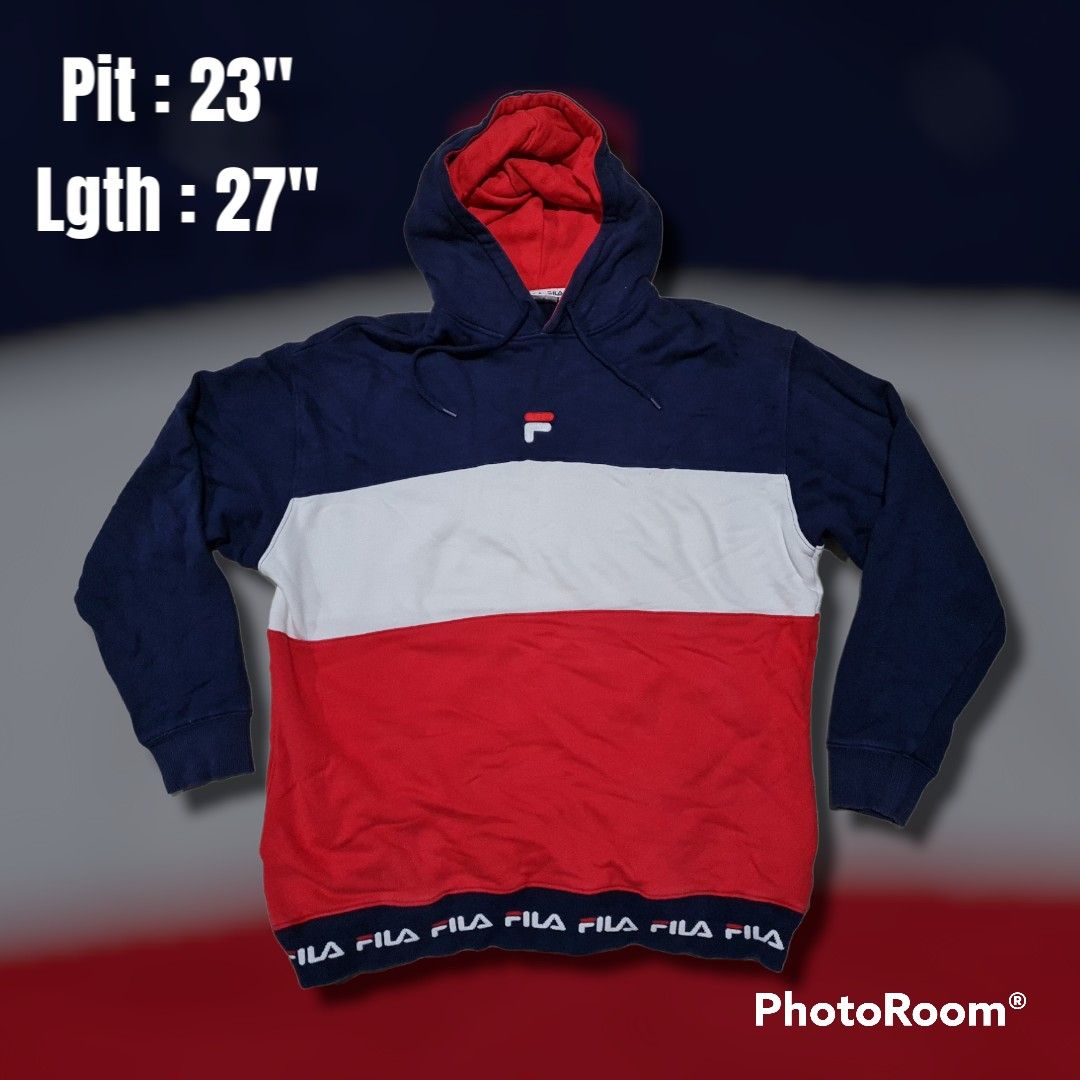 Fila side tape hoodie Men s Fashion Coats Jackets and Outerwear