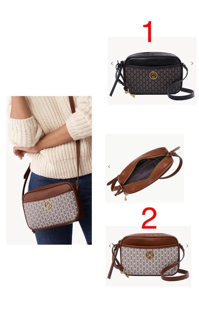 Fossil Brennon Camera Bag, Fesyen Wanita, Tas & Dompet di Carousell