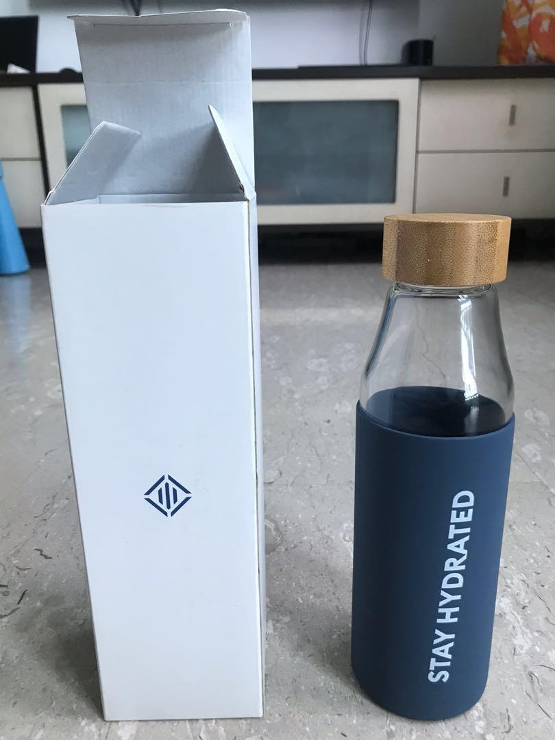 Glass Water Bottle / Office use water bottle, Furniture & Home Living