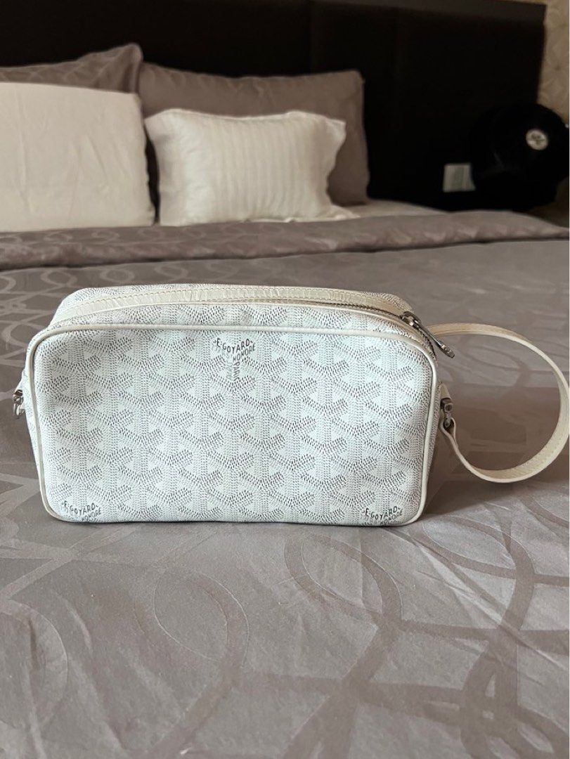 Goyard Cap Vert Crossbody Bag White Mint Condition