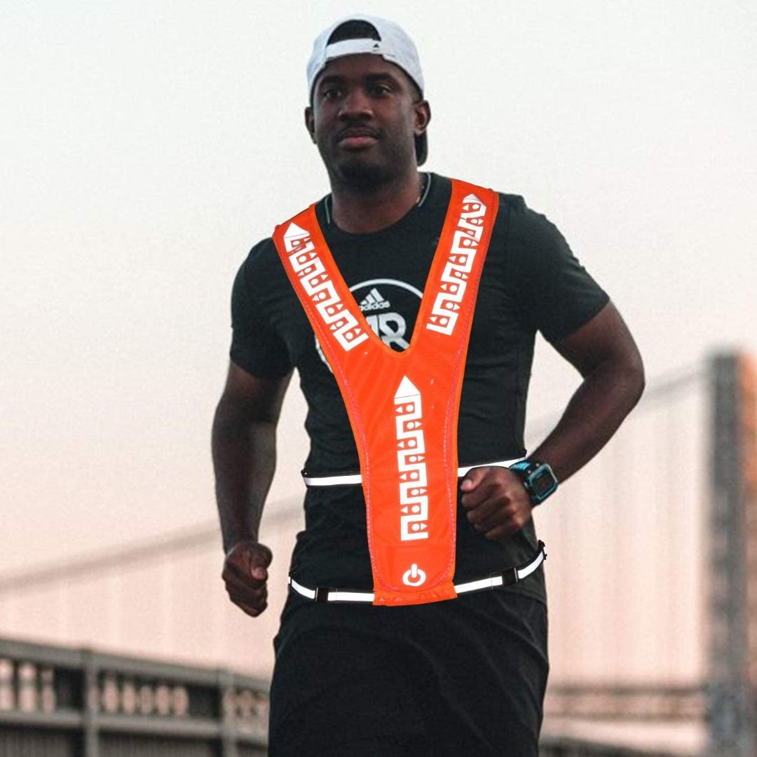 GSGD LED Reflective Safety Vest by Glowseen USB Rechargeable High