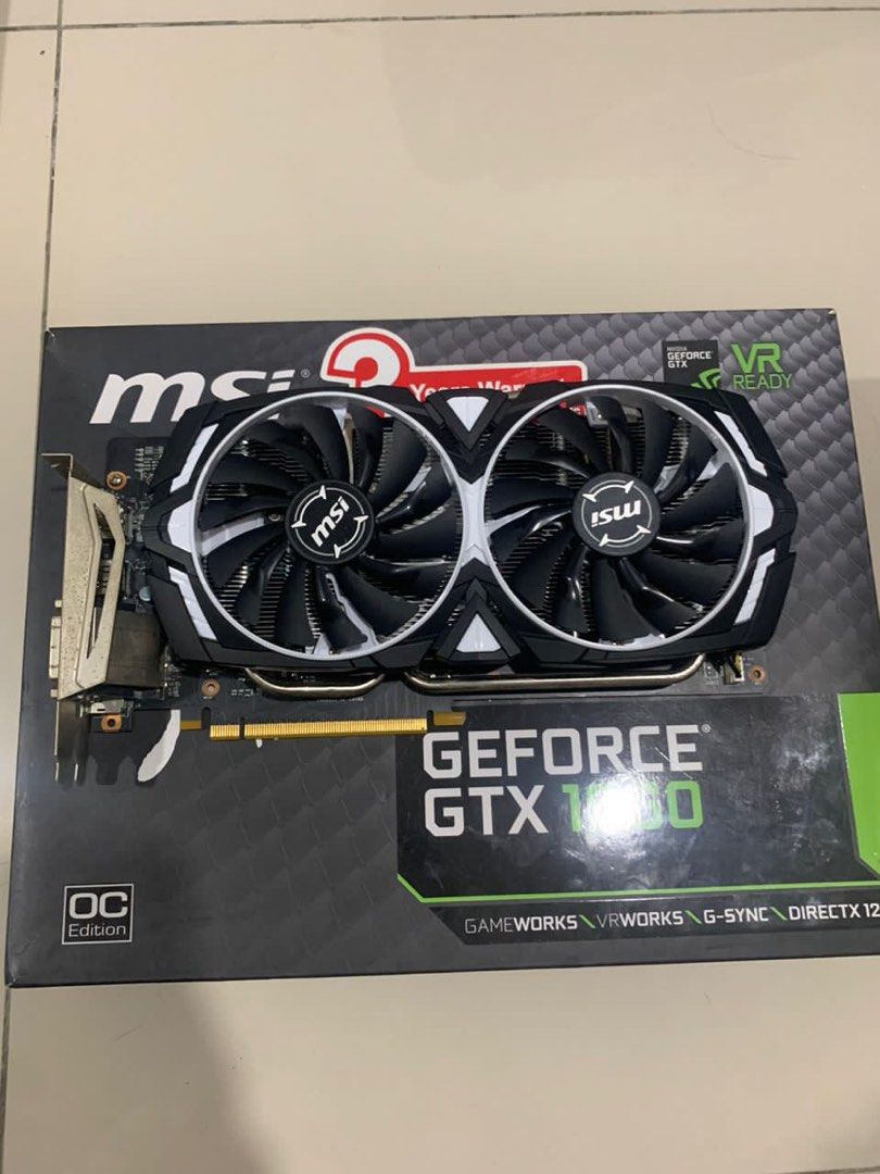 GTX 1060 3GB MSI ARMOR OC Computers Tech Desktops on Carousell