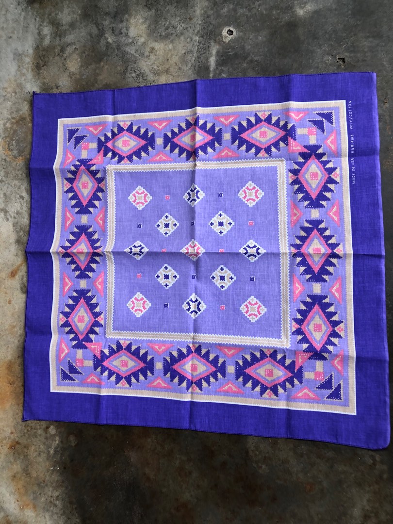 Handkerchief native made in usa & peisley fast colour, Men's Fashion