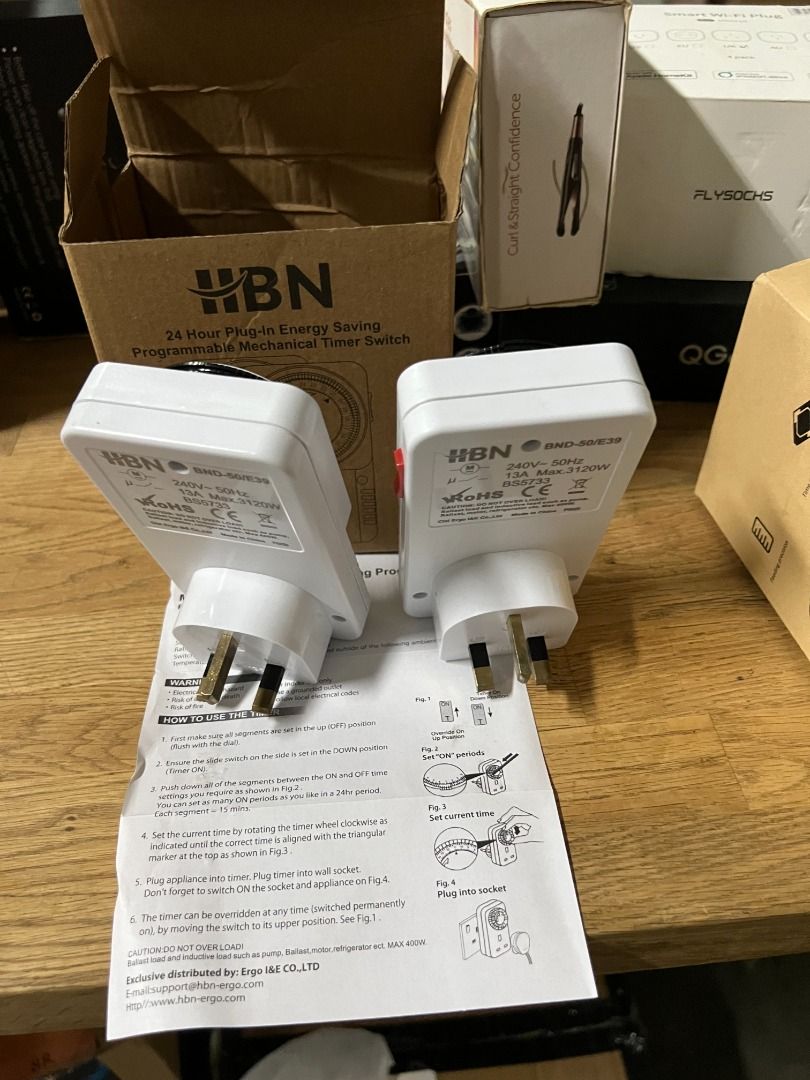 HBN BND-50/E39 Plug-in Energy Saving Programmable Mechanical Timer ...