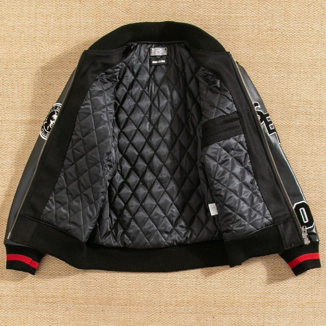 全新Hysteric Glamour × WIND AND SEA牛皮袖羊毛呢棒球服, 男裝, 外套 