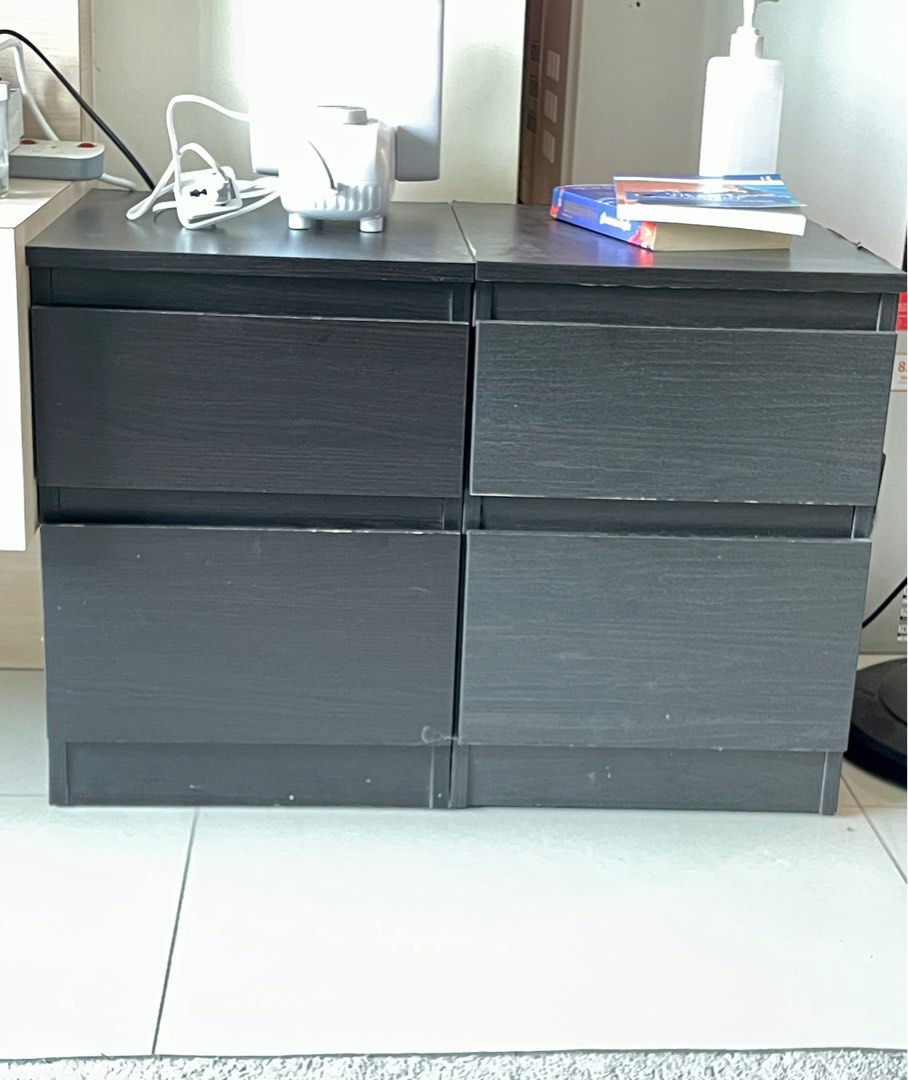 IKEA Side tables MALM, Furniture & Home Living, Furniture, Shelves