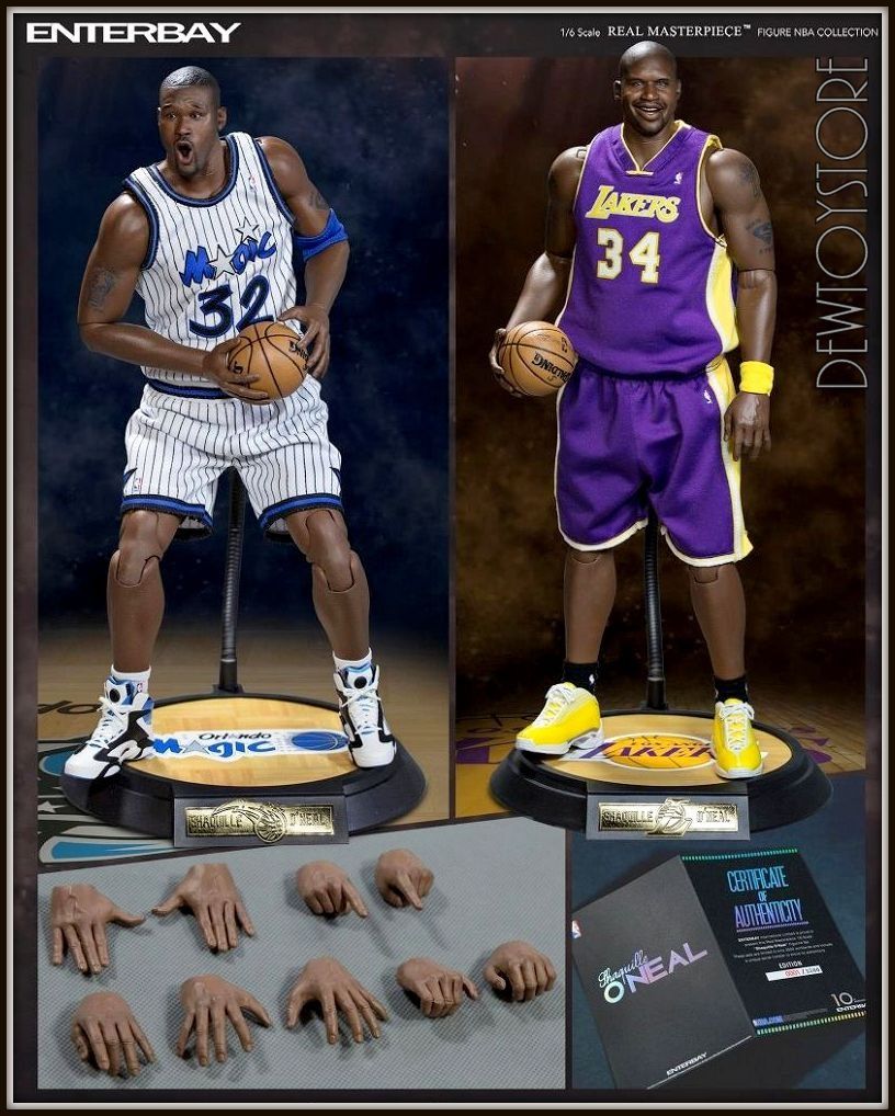 Three Vintage NBA Sports Action Figures Orlando Magic Shaq 