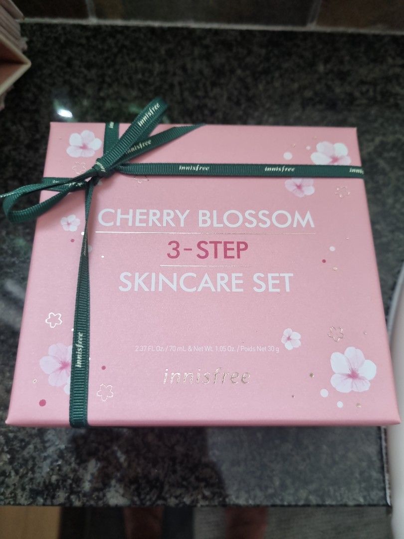 Innisfree Cherry Blossom 3Step Skincare Set (Exp June 2024), Beauty & Personal Care, Face