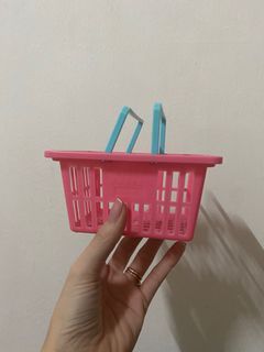 Japan Finds Mini Plastic Grocery Basket Toy Organizer