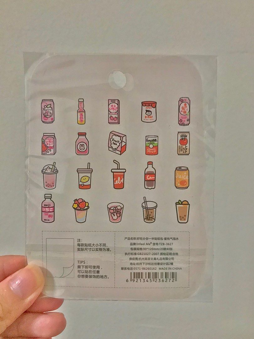 Japanese Stickers Drinks Themed, Hobbies & Toys, Stationery & Craft