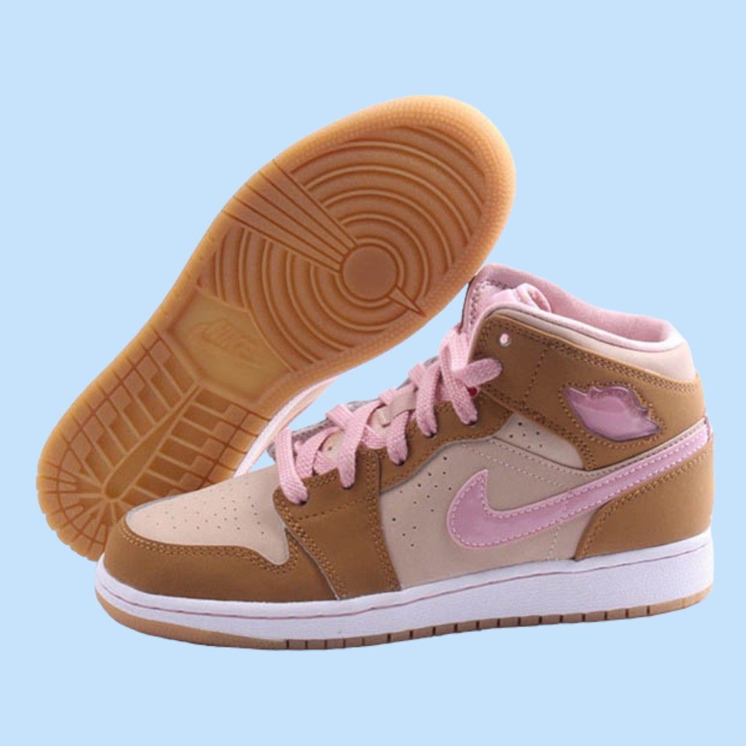 brown and pink jordan