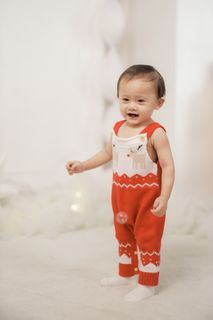 Kids Christmas Outfit Knitted Jumpsuit