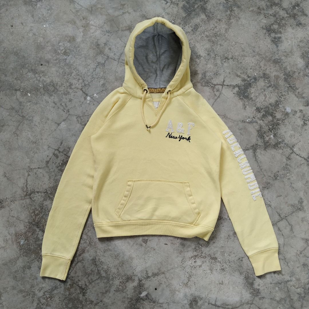 Yellow abercrombie top hoodie