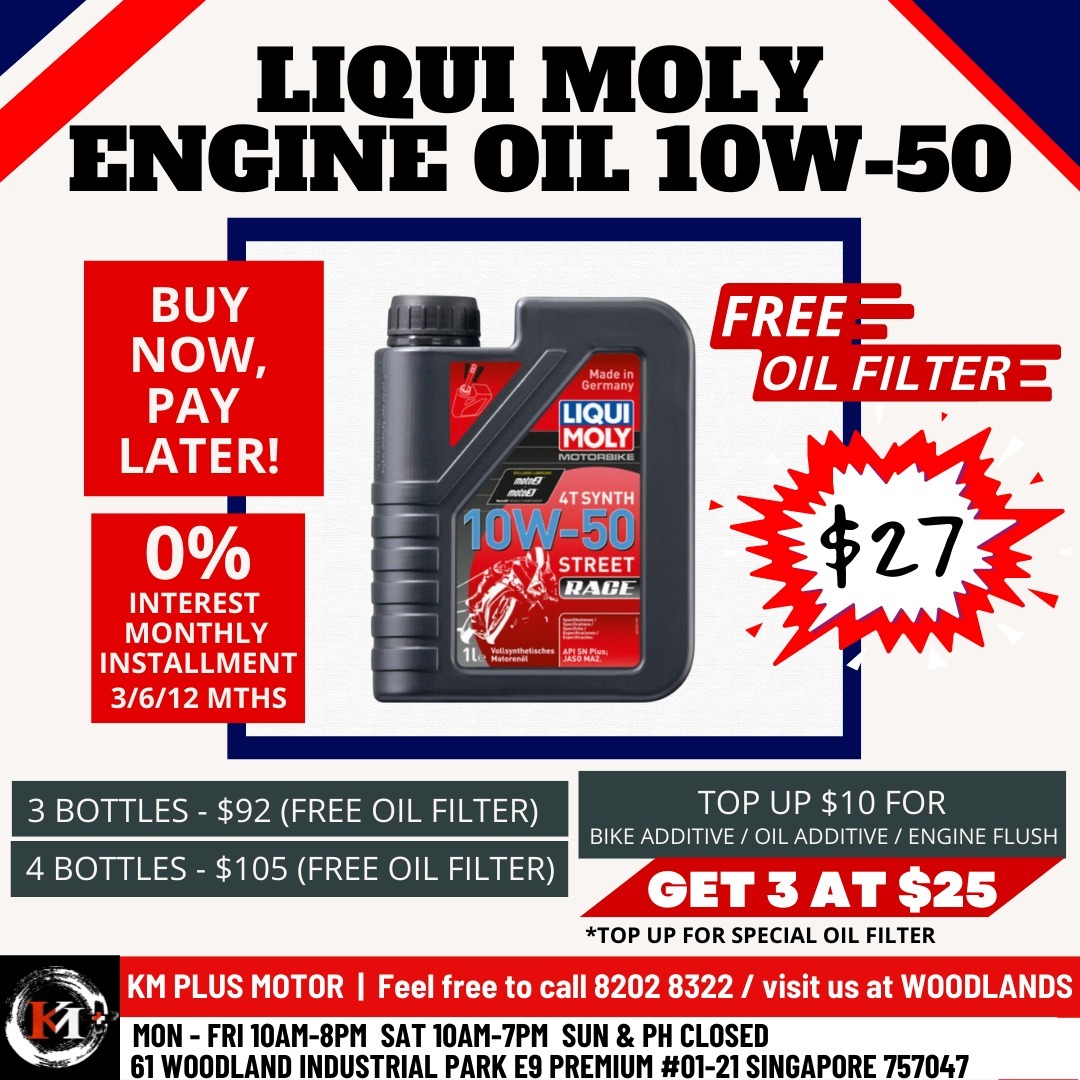 Liqui Moly Engine Oil Servicing Package, Motorcycles, Motorcycle