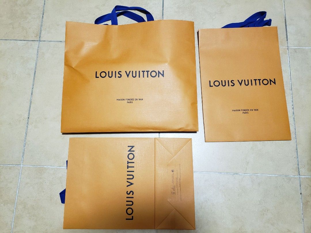 LOUIS VUITTON紙袋3個, 名牌, 手袋及銀包- Carousell