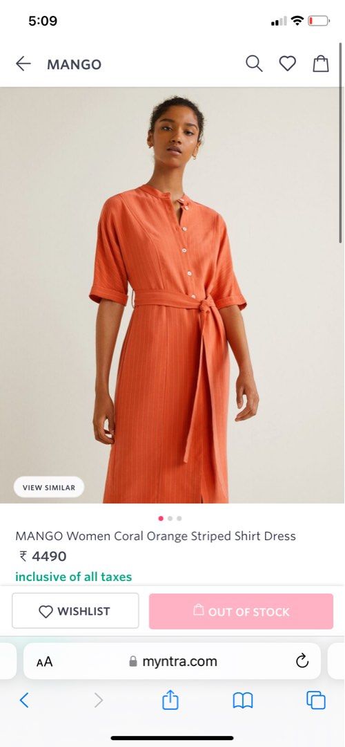Mango coral sale dress