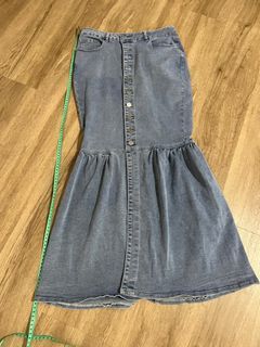 Mermaid Hem denim Skirt