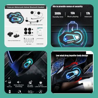 Motorcycle Bluetooth Freedconn Tmax Pro - Multi Brand Connection 2 sets