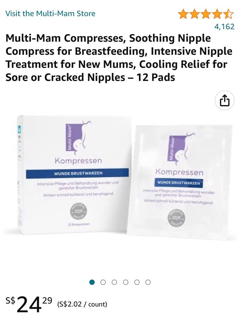MultiMam Compresses for nipple sore, Babies & Kids, Nursing & Feeding, Breastfeeding & Bottle