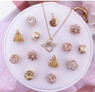 ⭐NEW COLLECTION PANDORA ROSEGOLD & GOLD SHINE  CHARMS -950 EACH/ NECKLACE with PENDANT -1600