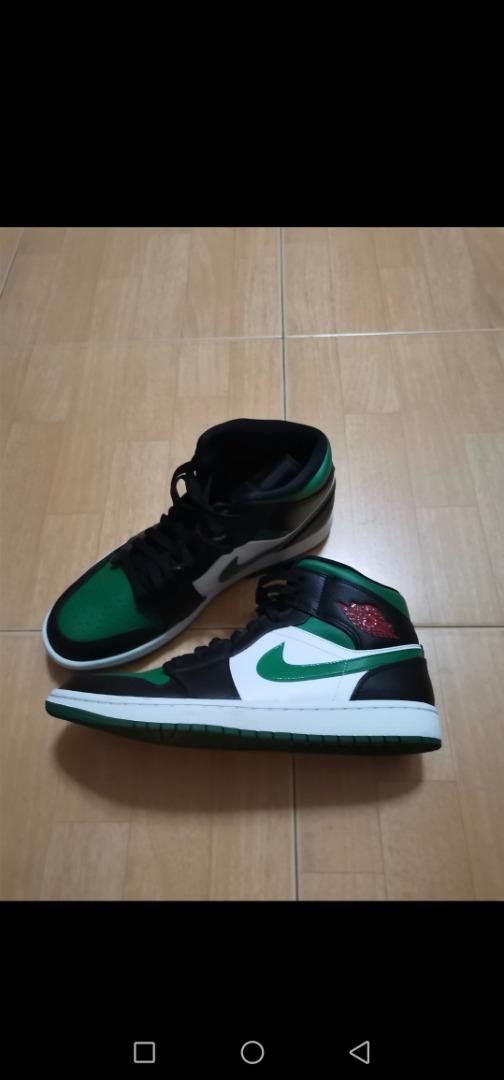 aj1 mid green toe