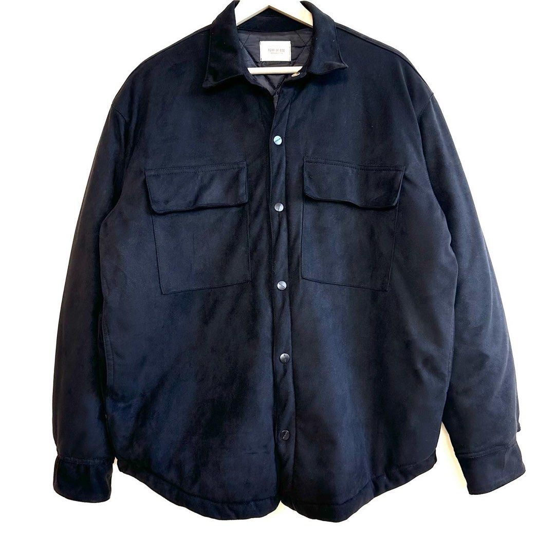 Fear of god suede shirt jacket clearance