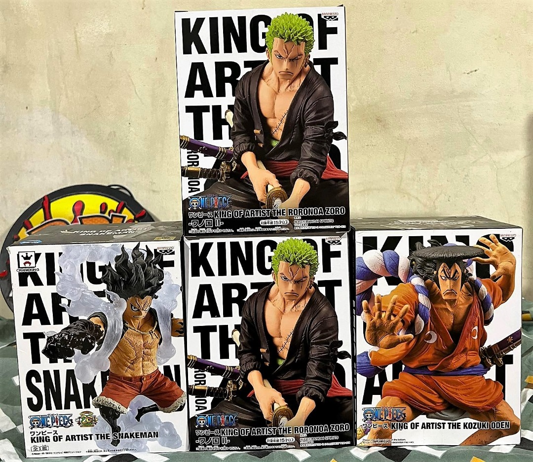 One Piece King of Artist Figures (Ronoroa Zoro, Kozuki Oden, Luffy Gear ...